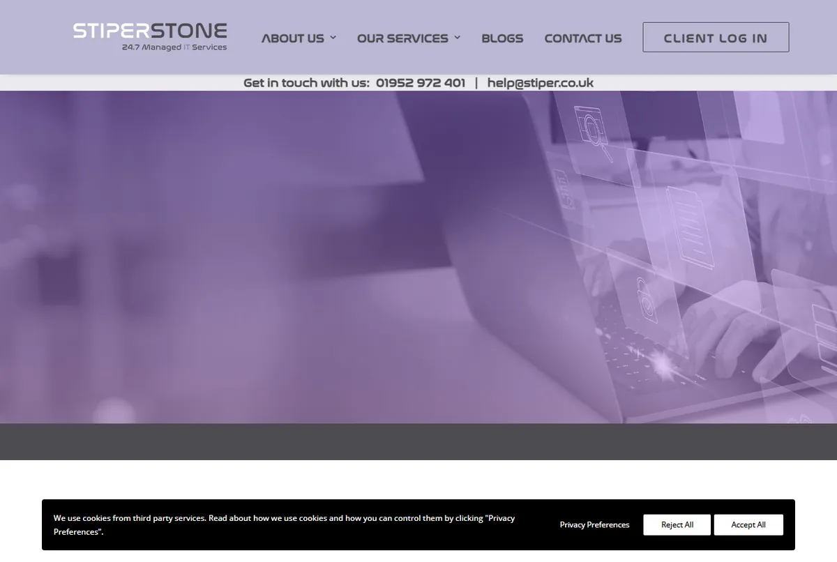 Stiperstone Managed Services website preview